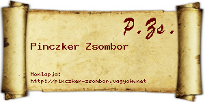 Pinczker Zsombor névjegykártya